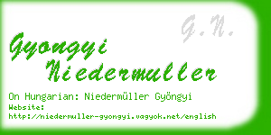 gyongyi niedermuller business card
